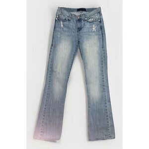 Vintage✨Rock & Republic Denim Jeans 6M Blue Distressed Straight Bootcut Kasandra